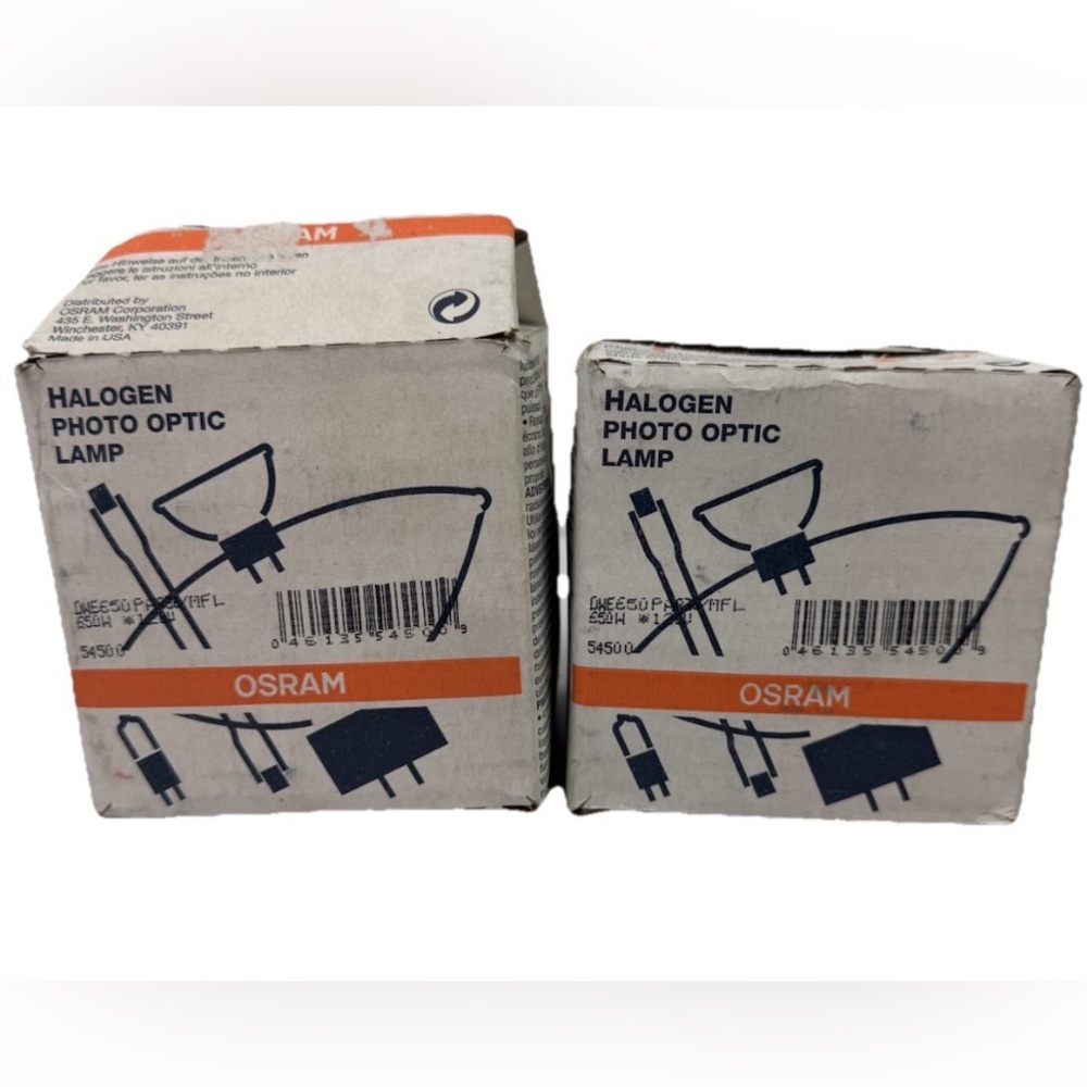 Lot Of 2 Osram 54500 DWE 650W 120V PAR36 G53 Medium Flood Par Lamp New Old Stock